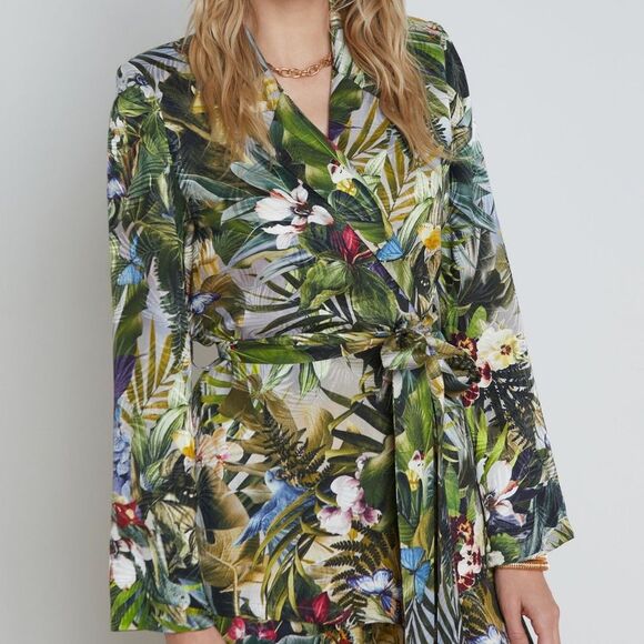 L'AGENCE Tropical Print Blazer Jacket Size Medium - Picture 1 of 9